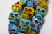 Halloween skull 18x15 mm mix/matte/old patina