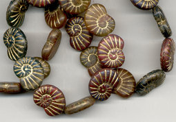 Snails 17x13 mm matte / bronze