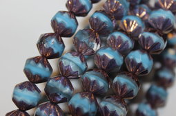 Twist beads 11x11 mm shine/bronze
