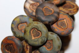 Heart 21 mm mix/matte/picasso/old patina