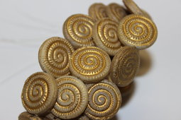 Ammonite fossils 18 mm matte/bronze