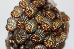 Snails 17x13 mm shine/combination/bronze