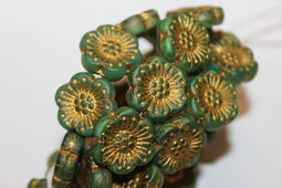 Flower as a button 18 mm matte/bronze
