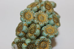 Flower as a button 18 mm matte/bronze
