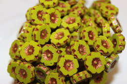 Hawaiian flowers 12 mm shine/capri