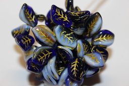 Leaf 14x10 mm shine/combination/bronze