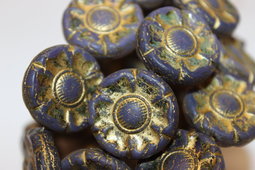 Hawaiian flowers 22 mm (new type) matte/picasso/gold