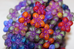 Flowers lovely 14x13 mm mix/matte/purple