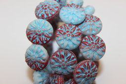 Dahlia 15 mm matte/combination/blue
