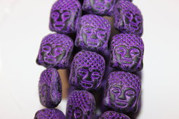 Buddha 14x12 mm matte/purple