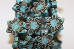 Flowers 16 mm star matte/old patina
