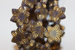 Flowers 16 mm star mix/matte/bronze