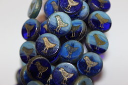 Bird 12 mm shine/combination/old patina