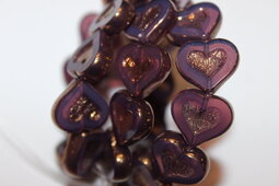 Heart 14x12 mm Valentine shine/dark bronze
