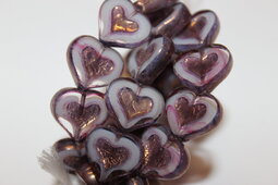 Heart 14x12 mm Valentine shine/dark bronze