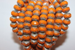 Rondells 7x5 mm matte/Silver old patina