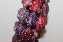 Turtle 18x13 mm mix/matte/pink