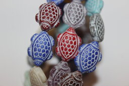 Turtle 18x13 mm mix/matte/white