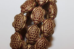 Turtle 18x13 mm matte/bronze