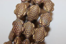 Turtle 18x13 mm matte/bronze