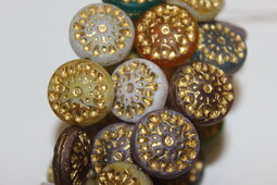 Mandala 18 mm mix/matte/bronze