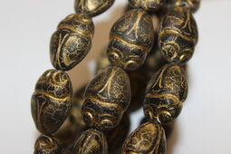 Scarab 19x13 mm matte/bronze