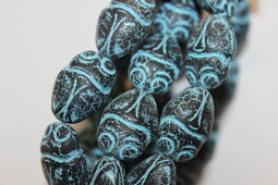 Scarab 19x13 mm matte/blue