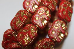 Elephant 19x14 mm matte/bronze