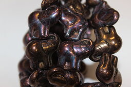 Elephant 21x20 mm shine/Iris two side