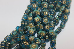 Hawaiian flowers 8 mm matte/combination/bronze
