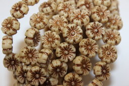 Hawaiian flowers 10 mm matte/old patina