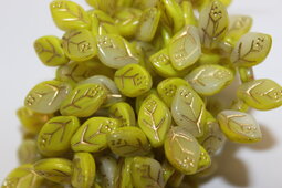 Leaf 12x8 mm shine/combination/bronze