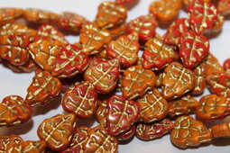 Leaf 10x9 mm shine/combination/bronze