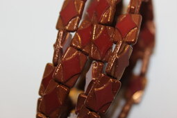 Rectangle/Rhombus 13x8 mm shine/bronze