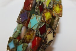 Rectangle/Rhombus 13x8 mm mix/shine