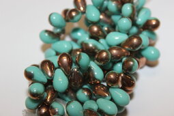 Drops 9x6 mm shine/capri