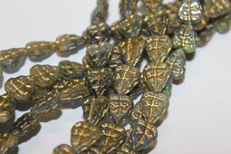 Leaf 10x9 mm shine/combination/bronze