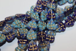 Leaf 10x9 mm shine/combination/bronze