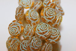 Rose 14 mm shine/blue